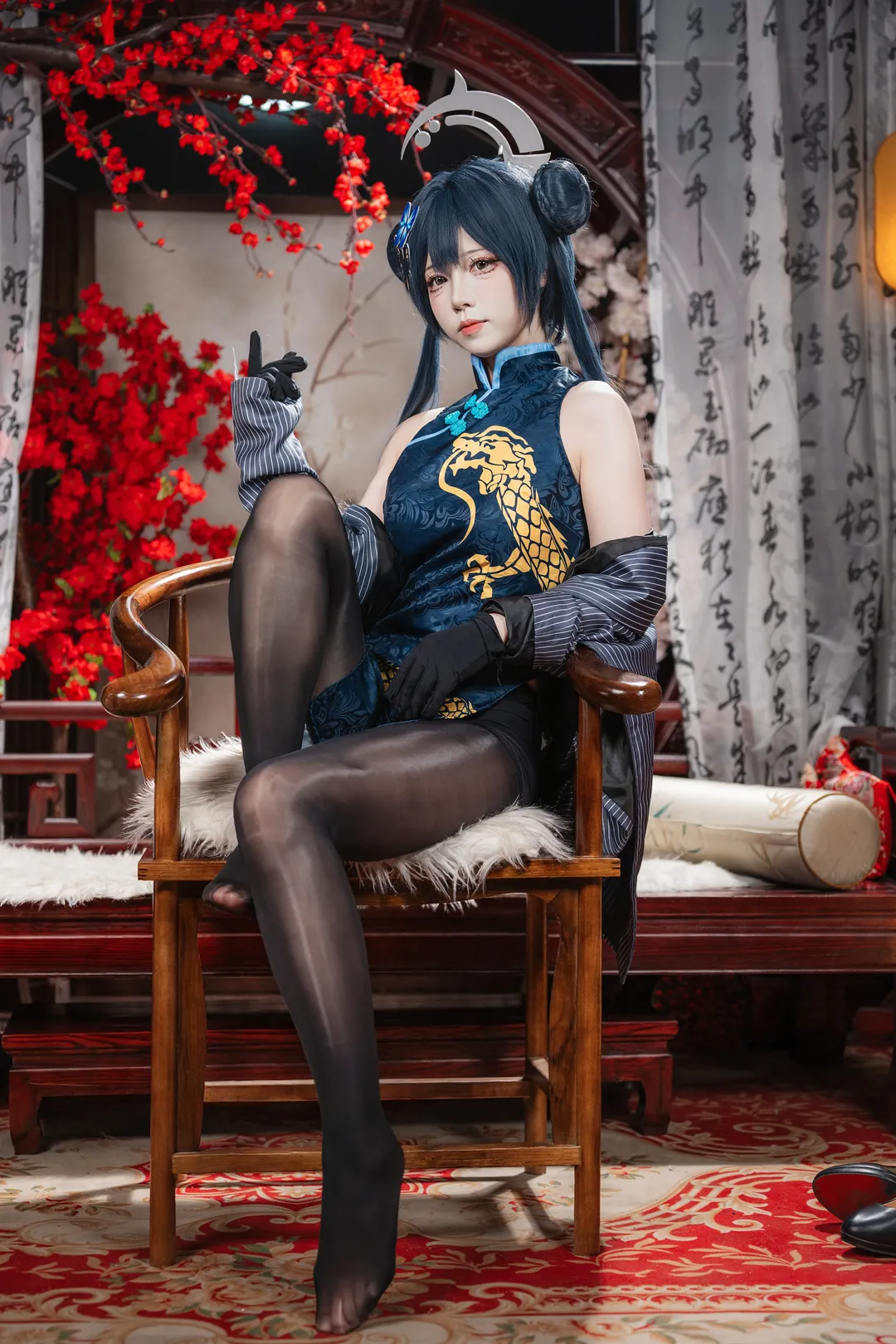 【妃咲cos】蔚藍檔案 妃咲旗袍造型演繹漫畫腿 - 第 4 張