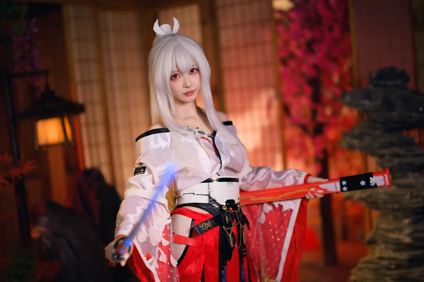 【绯雪cos】鸣潮灼樱巫女的和风拍摄记录 - 第 4 张