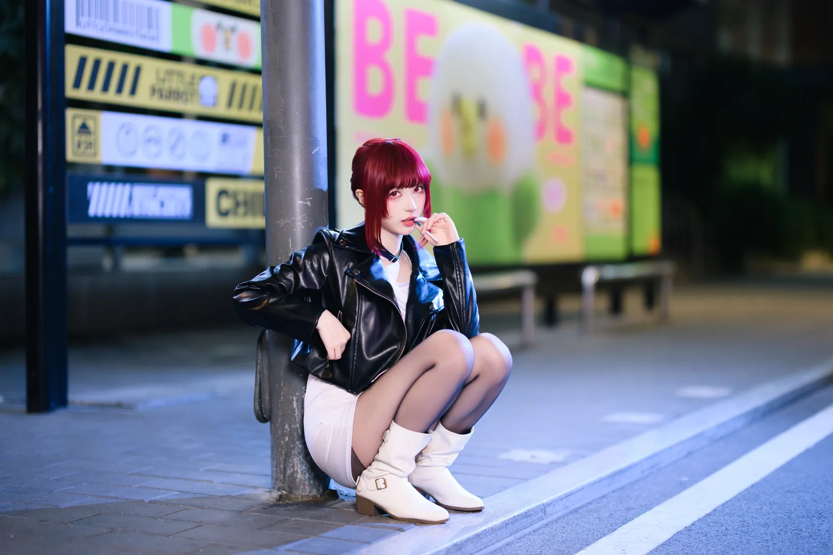 【田山小姐cos】F0.95大光圈下的夜景街头风 - 第 5 张