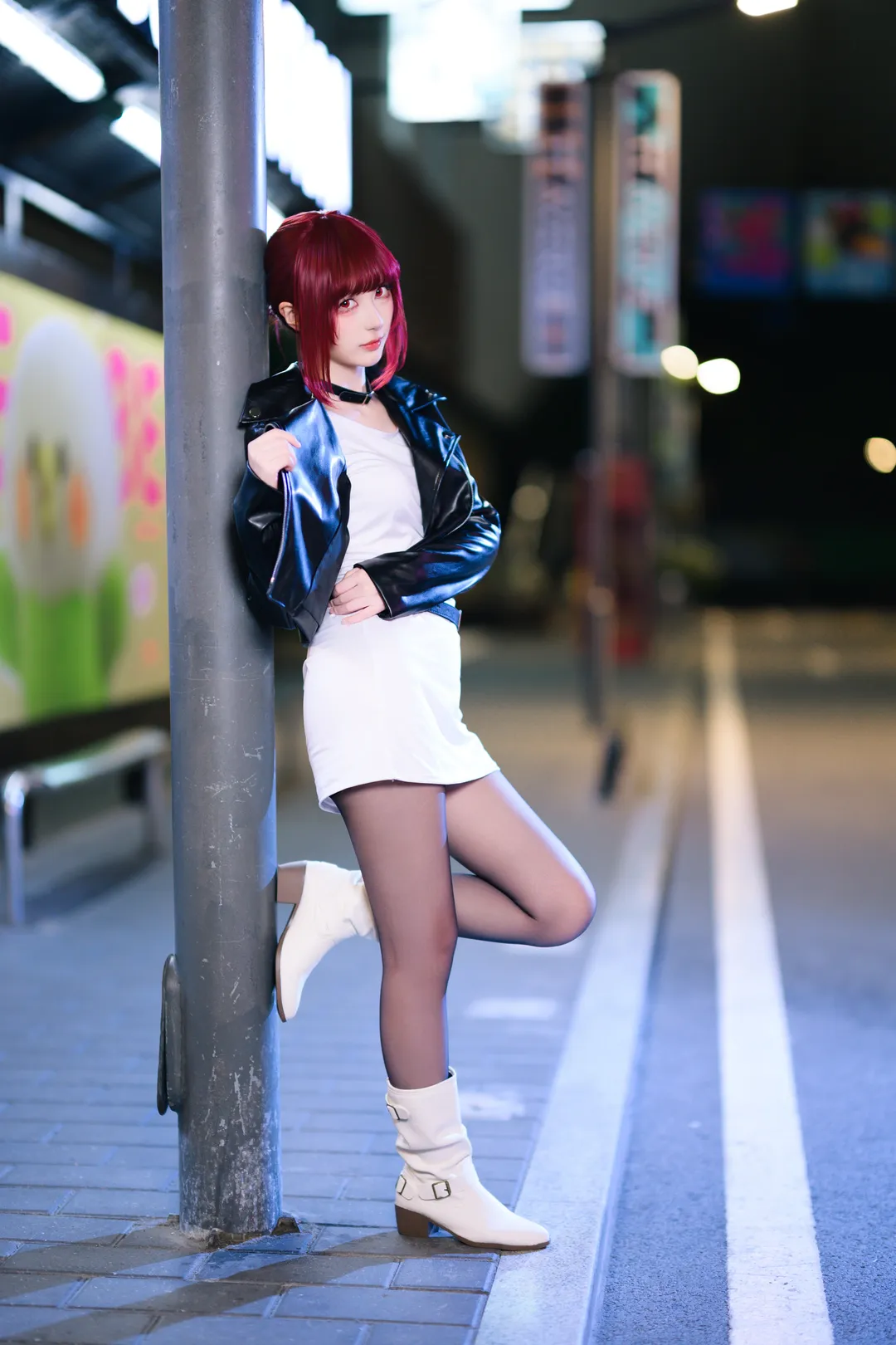 【田山小姐cos】F0.95大光圈下的夜景街头风 - 第 6 张
