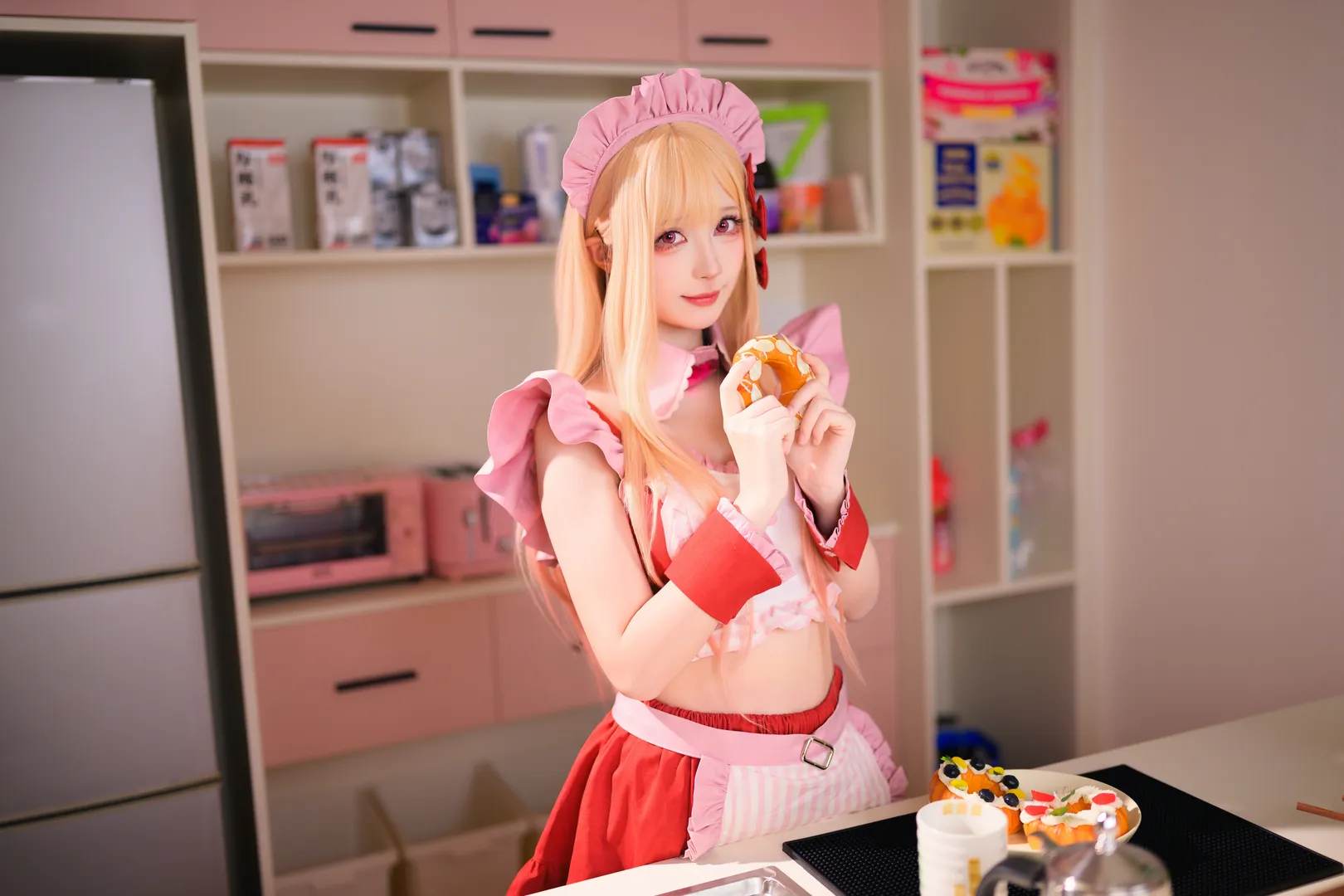 【喜多川海梦cos】粉色系女仆装，甜蜜爆表的一天 - 第 10 张
