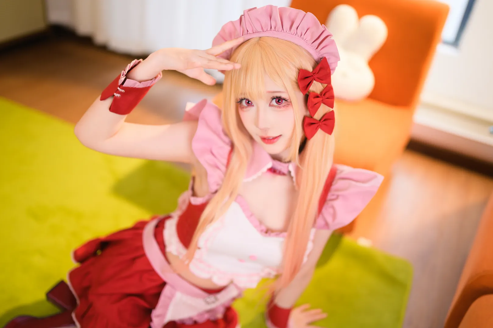【喜多川海梦cos】粉色系女仆装，甜蜜爆表的一天 - 第 3 张