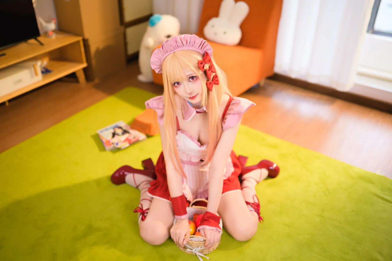 【喜多川海梦cos】粉色系女仆装，甜蜜爆表的一天 - 第 4 张