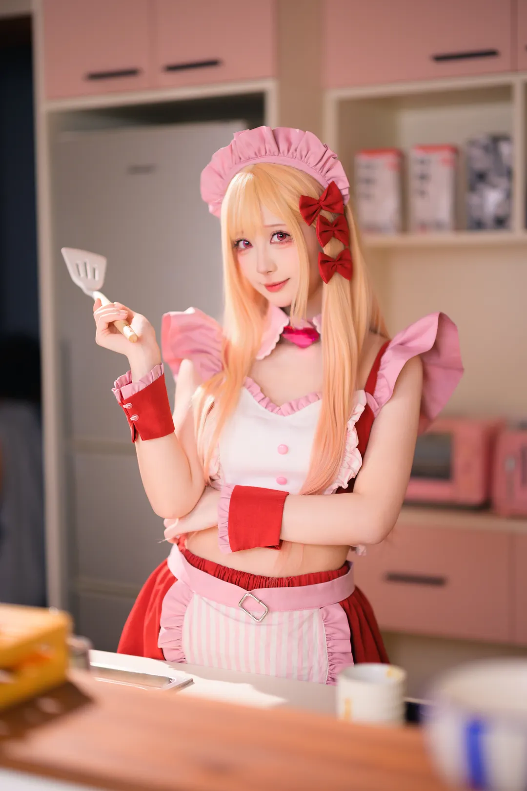 【喜多川海梦cos】粉色系女仆装，甜蜜爆表的一天 - 第 6 张
