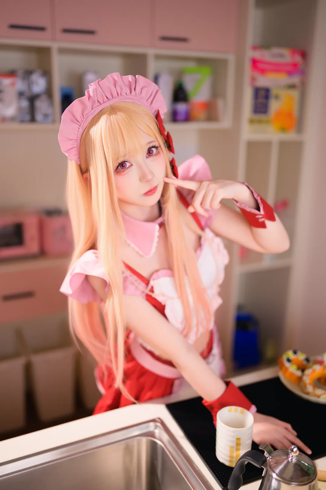 【喜多川海梦cos】粉色系女仆装，甜蜜爆表的一天 - 第 7 张
