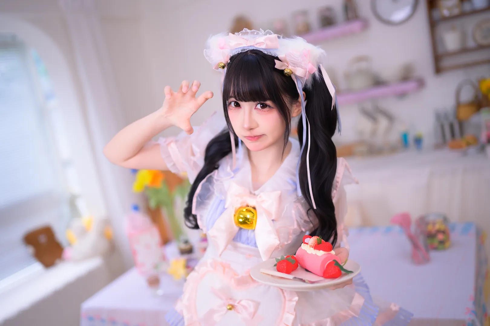 粉色小蛋糕般的猫女仆Lolita装扮 - 第 11 张