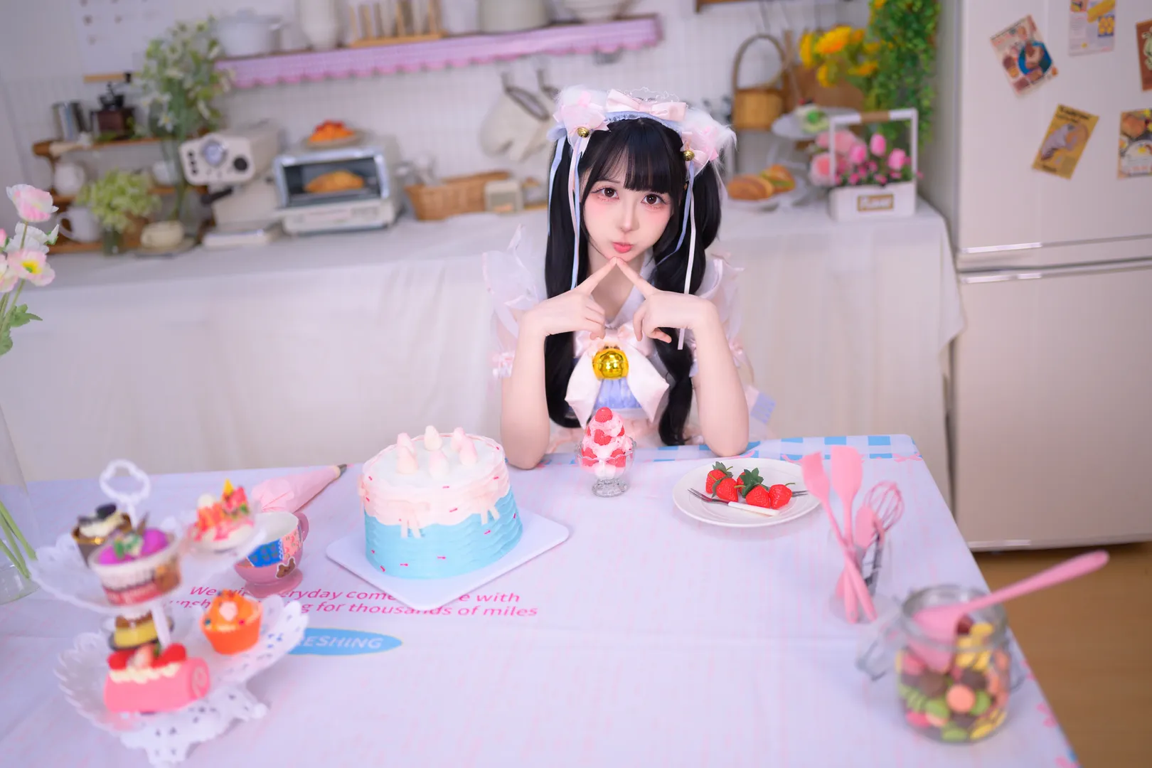 粉色小蛋糕般的猫女仆Lolita装扮 - 第 7 张
