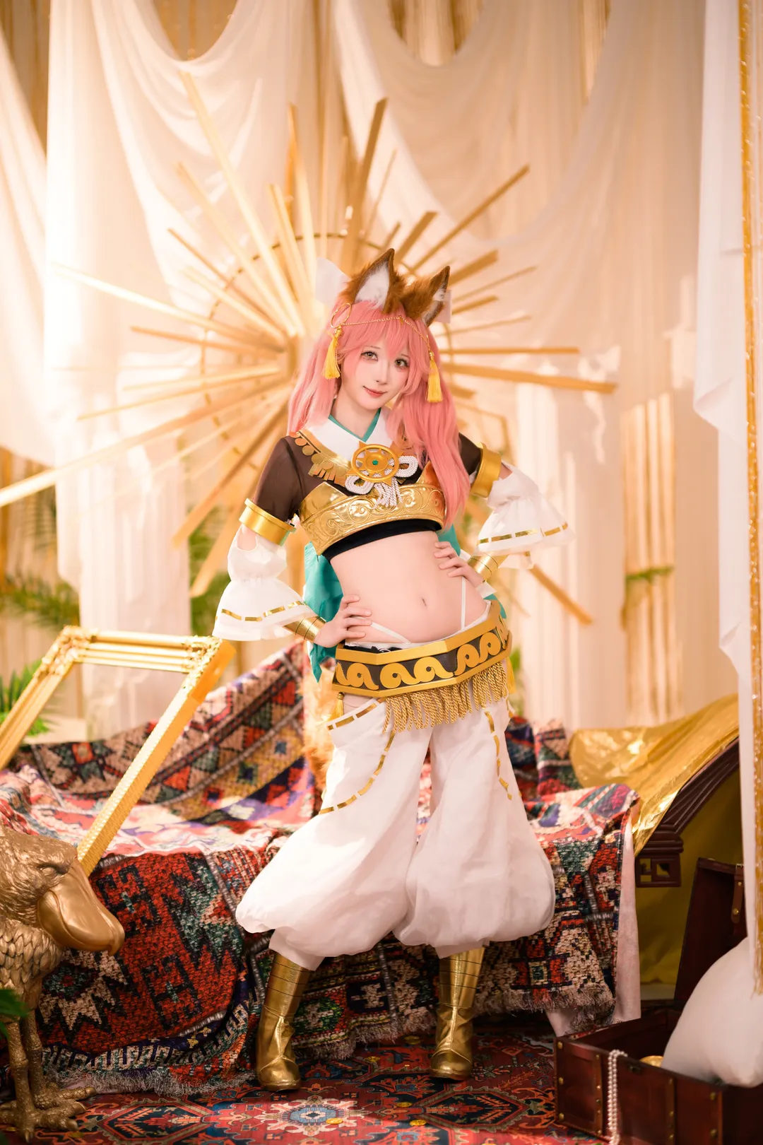 【玉藻前cos】FGO里的异域风情小狐狸，细节满满的拍摄记录 - 第 1 张