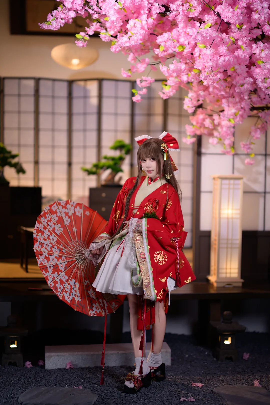东方project和风cos，红金振袖在樱花和室里的拍摄记录 - 第 2 张