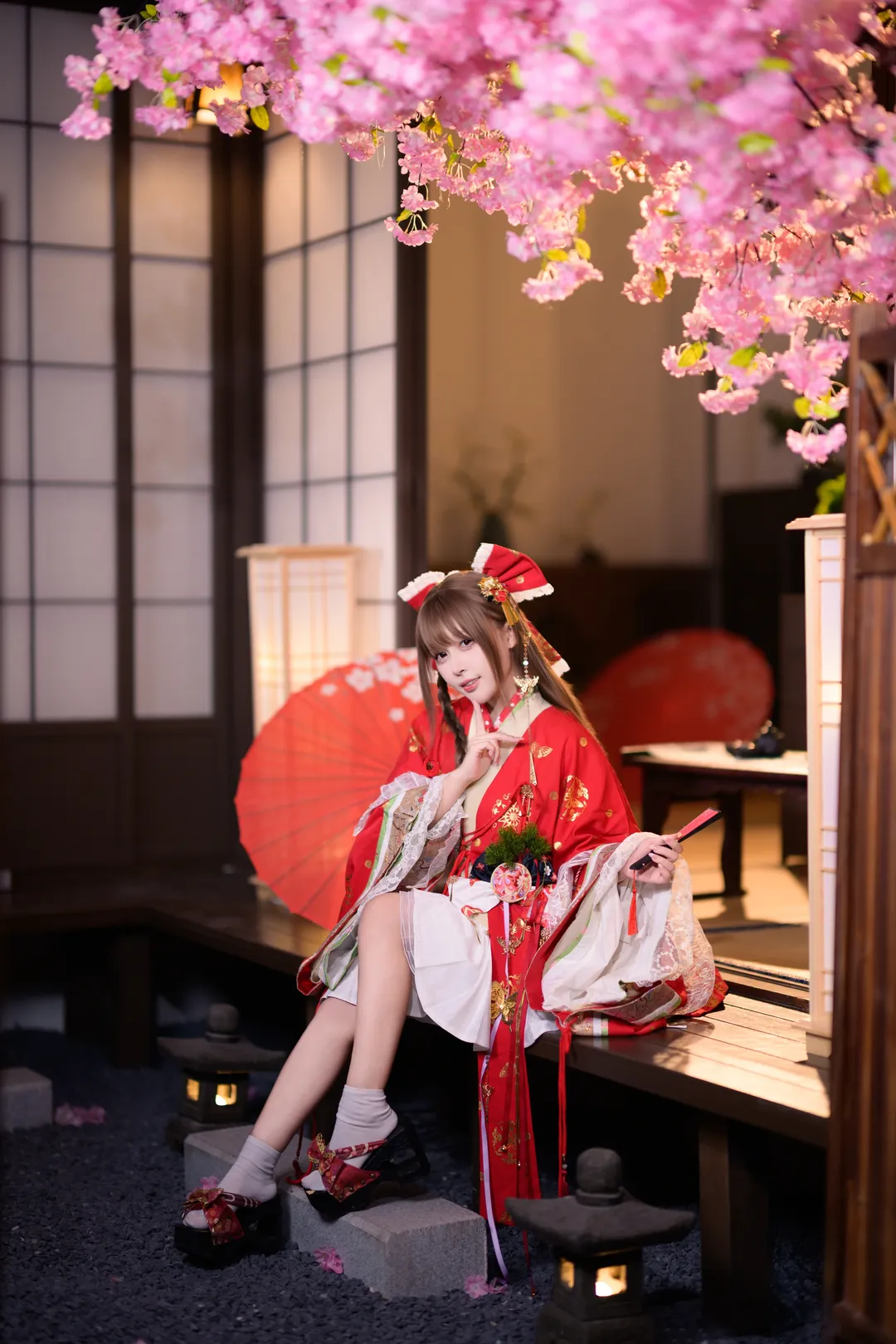 东方project和风cos，红金振袖在樱花和室里的拍摄记录 - 第 3 张