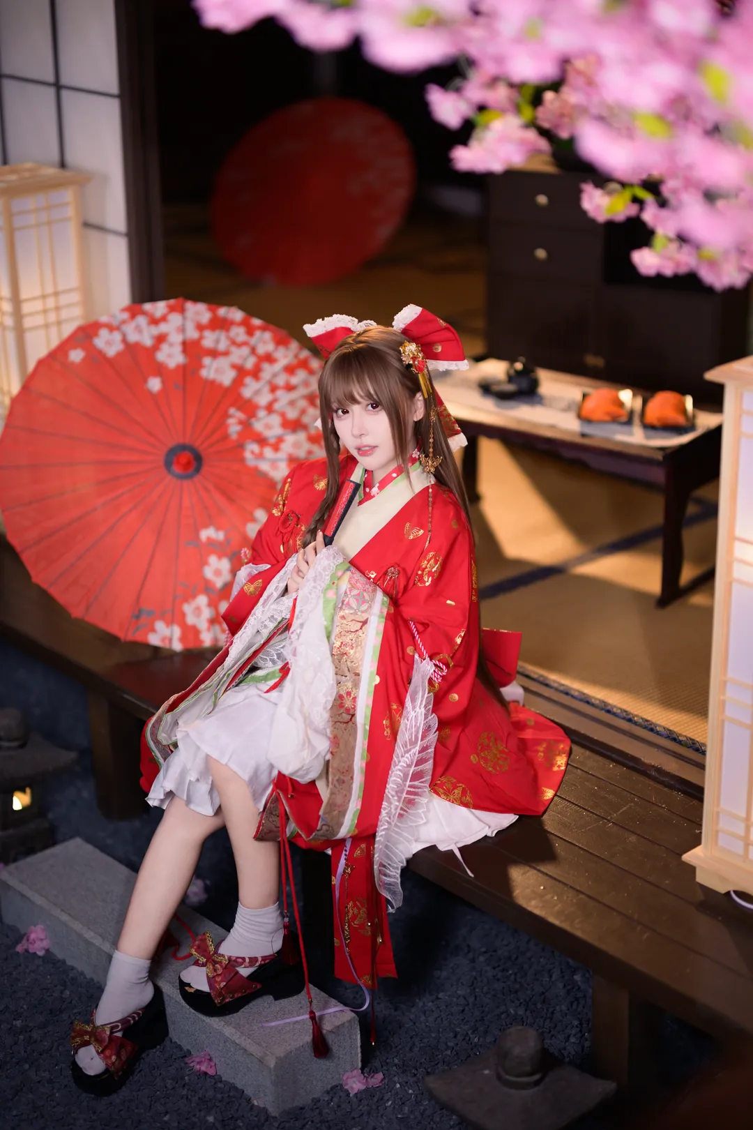 东方project和风cos，红金振袖在樱花和室里的拍摄记录 - 第 4 张