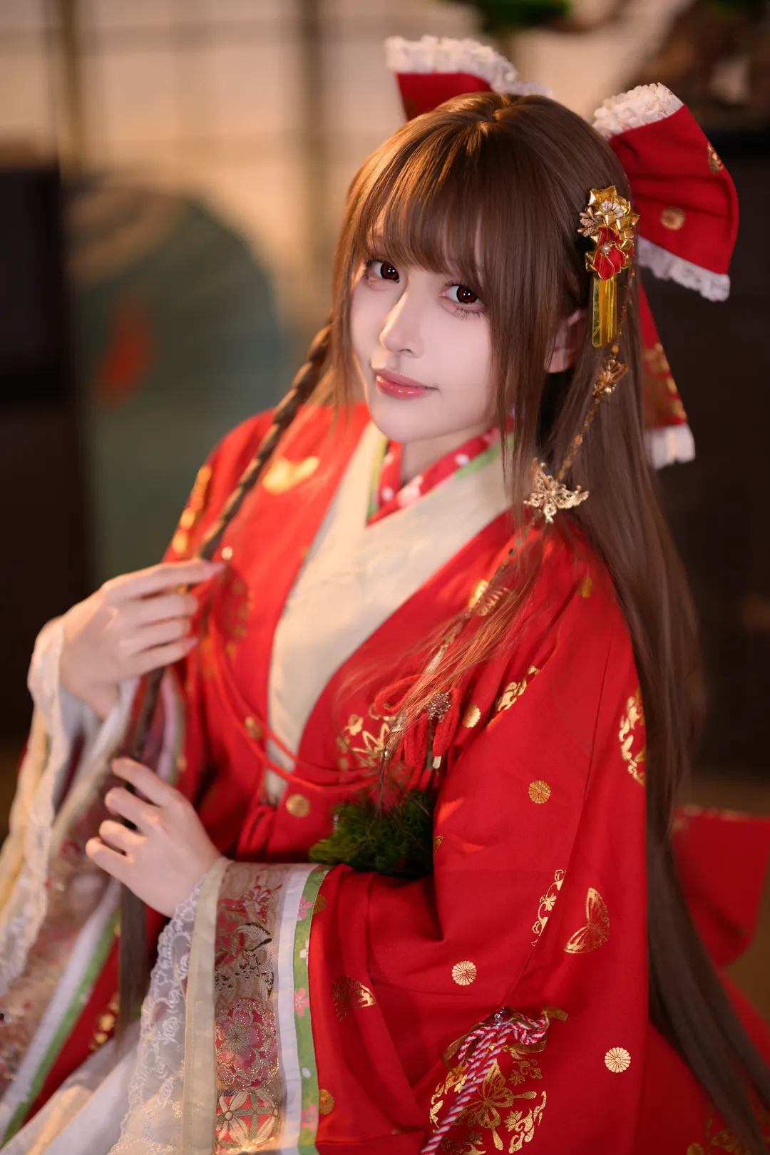 东方project和风cos，红金振袖在樱花和室里的拍摄记录 - 第 6 张