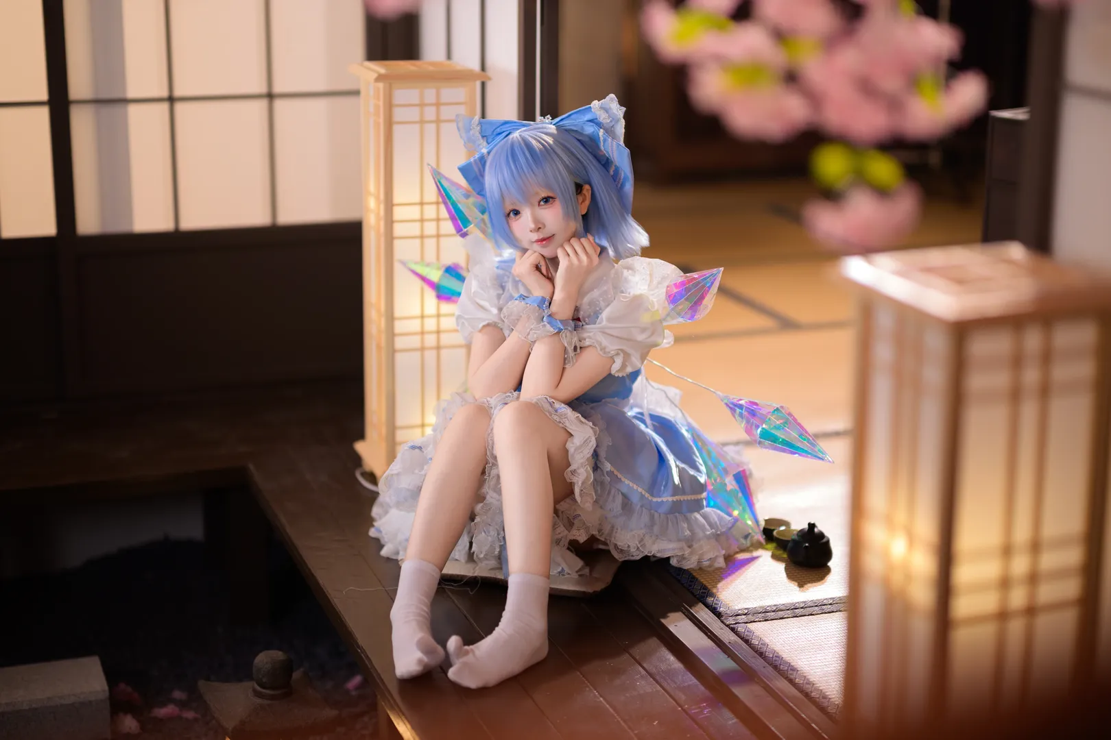 【琪露诺cos】和风樱花下的冰蓝精灵 - 第 2 张