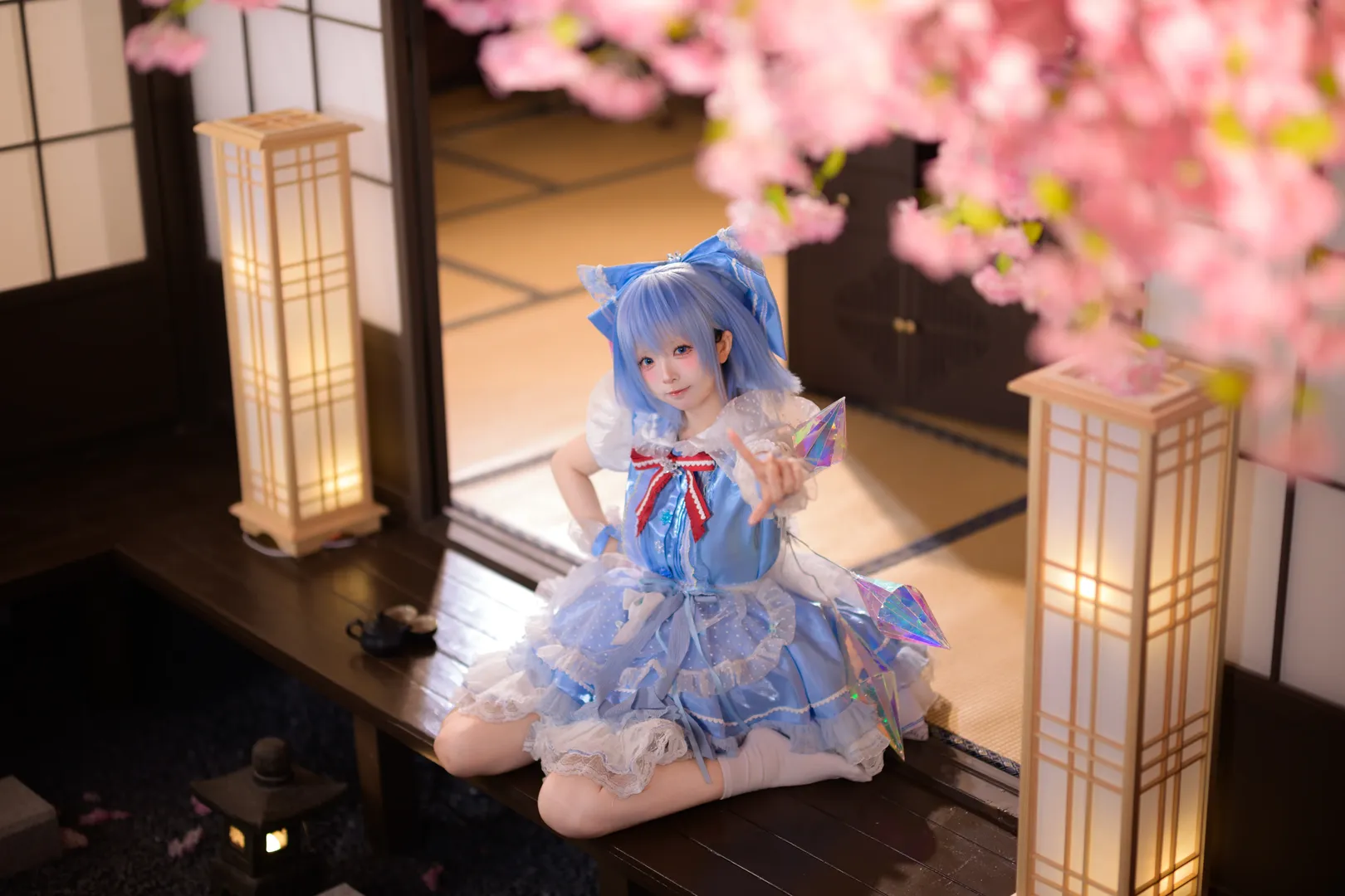 【琪露诺cos】和风樱花下的冰蓝精灵 - 第 4 张