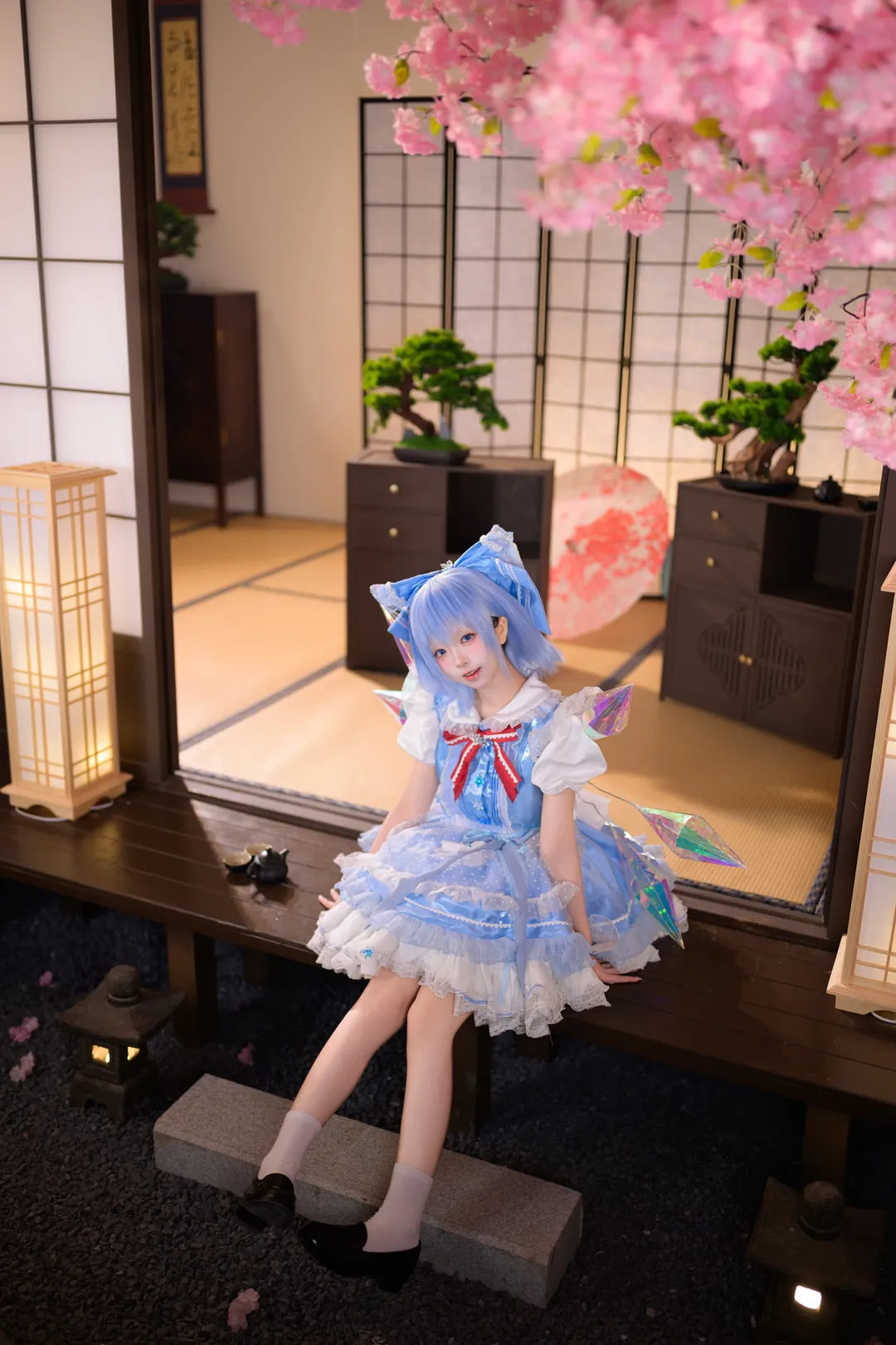 【琪露诺cos】和风樱花下的冰蓝精灵 - 第 5 张