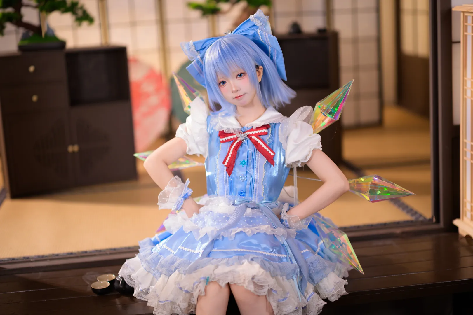 【琪露诺cos】和风樱花下的冰蓝精灵 - 第 6 张