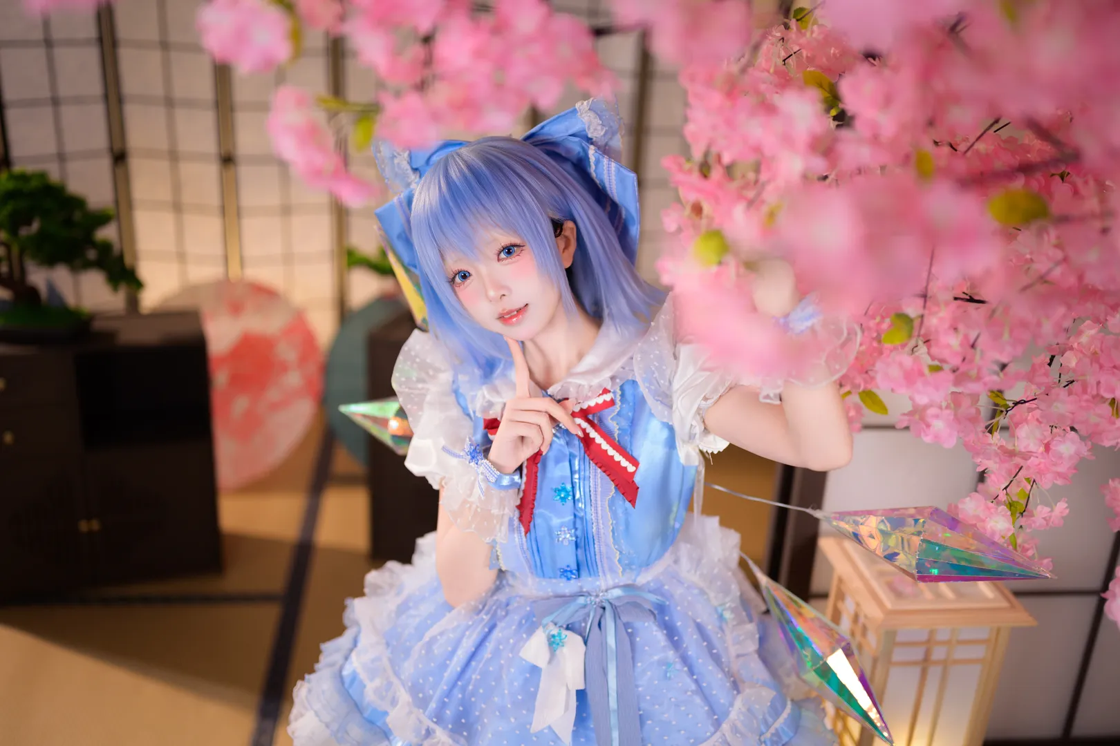 【琪露诺cos】和风樱花下的冰蓝精灵 - 第 9 张