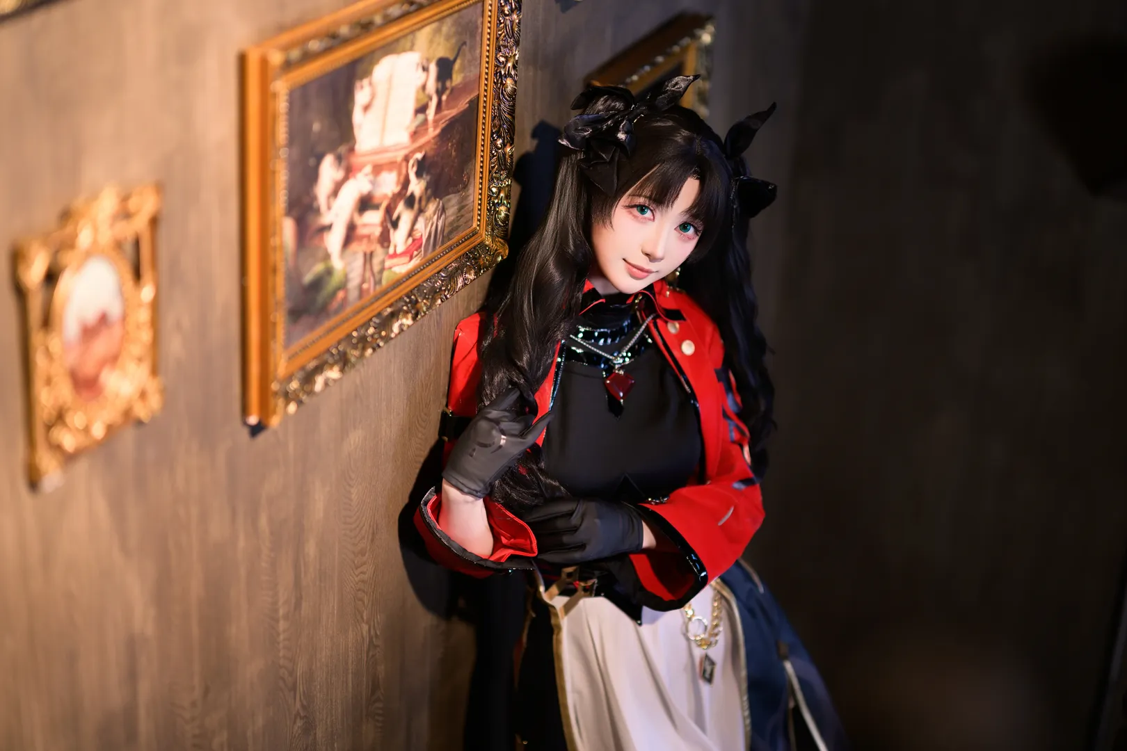 【远坂凛cos】崩坏星穹铁道的红黑皮衣造型 - 第 3 张