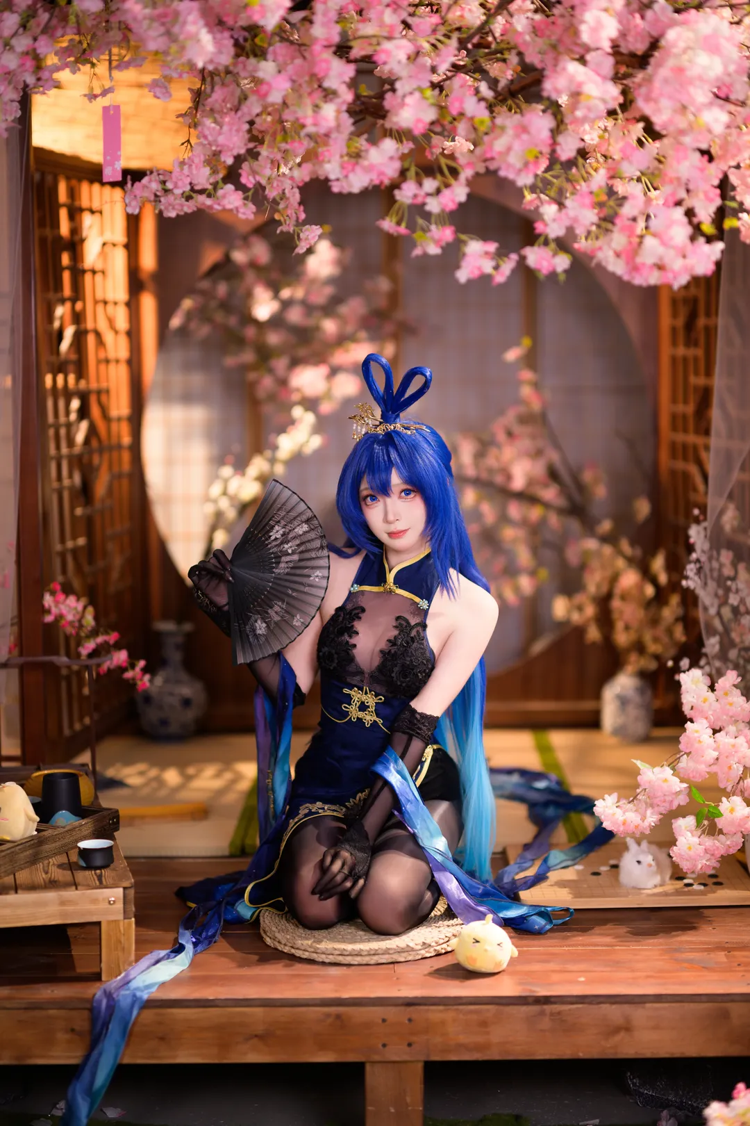 【新泽西cos】碧蓝航线旗袍新泽西，樱花棚拍绝美瞬间 - 第 5 张