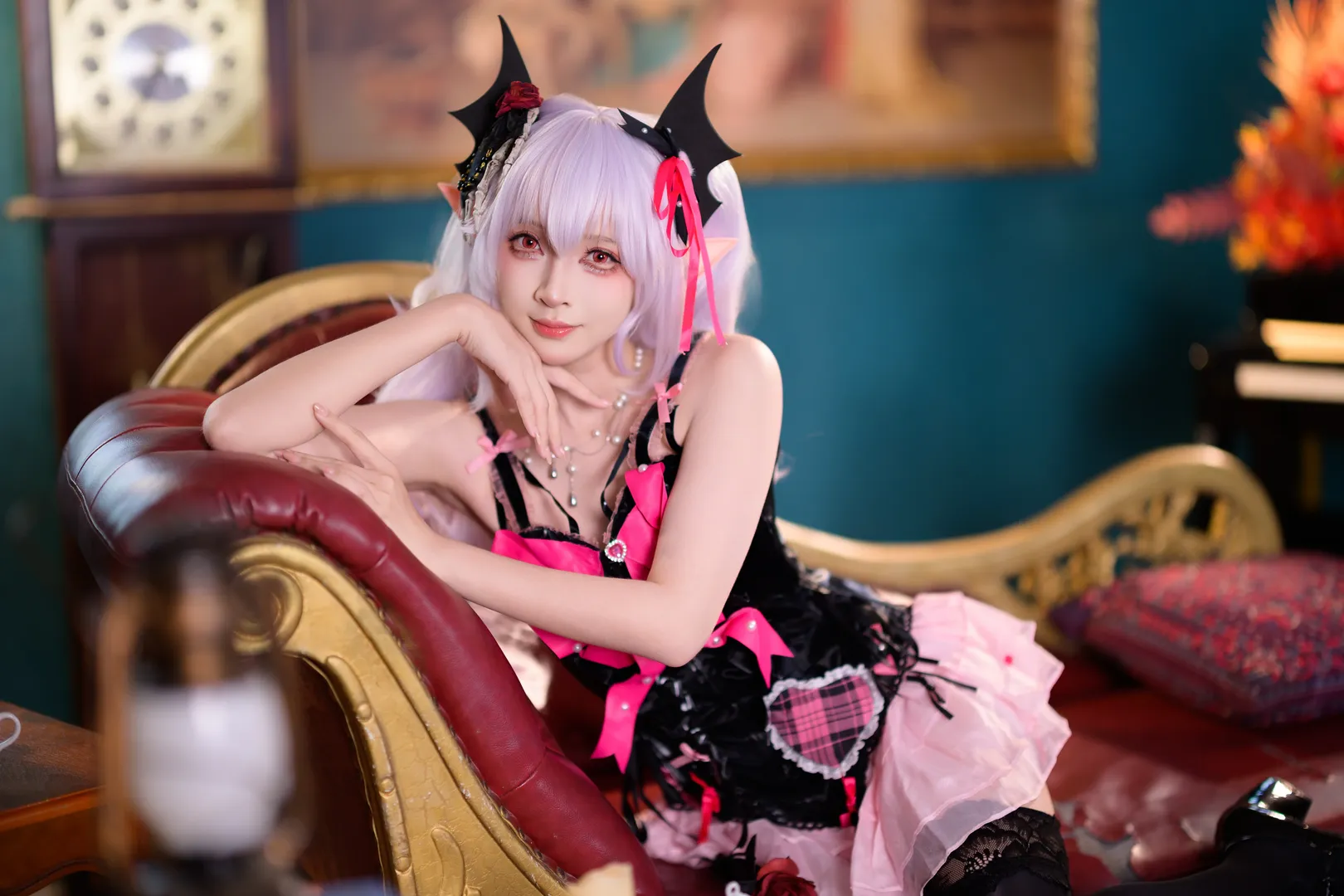 暗黑系Lolita小惡魔雙子寫真，紅黑哥特風氛圍感拉滿 - 第 12 張