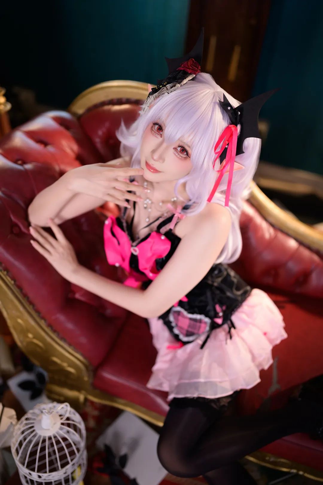 暗黑系Lolita小惡魔雙子寫真，紅黑哥特風氛圍感拉滿 - 第 8 張