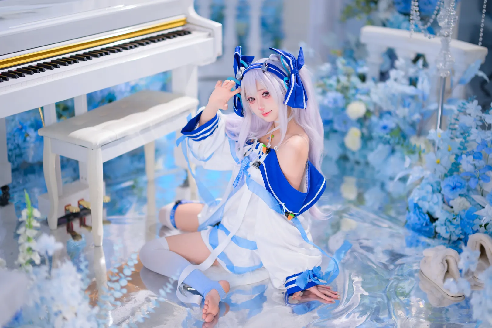 【拉菲cos】碧蓝航线白钢琴与蓝花海的相遇 - 第 11 张