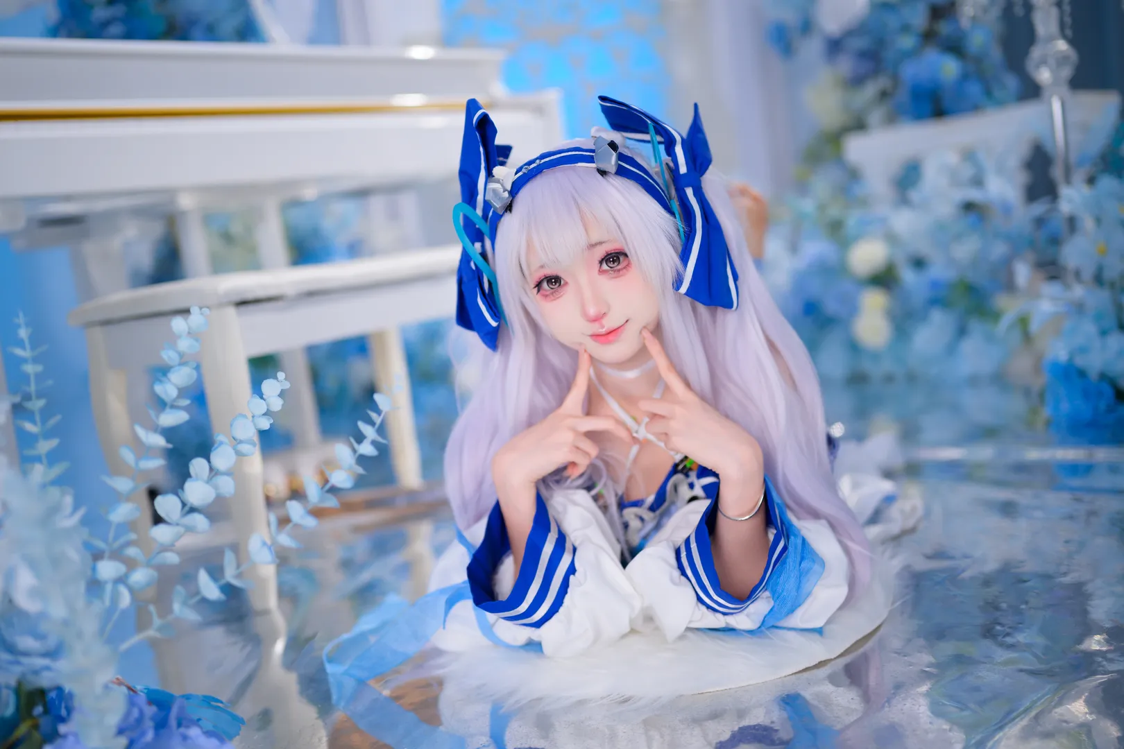 【拉菲cos】碧蓝航线白钢琴与蓝花海的相遇 - 第 9 张