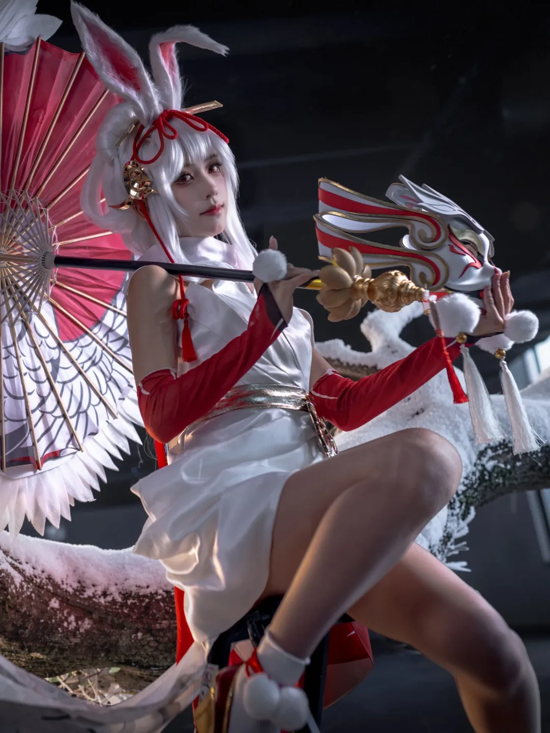 【公孙离cos】王者荣耀祈雪灵祝的雪中氛围感 - 第 1 张