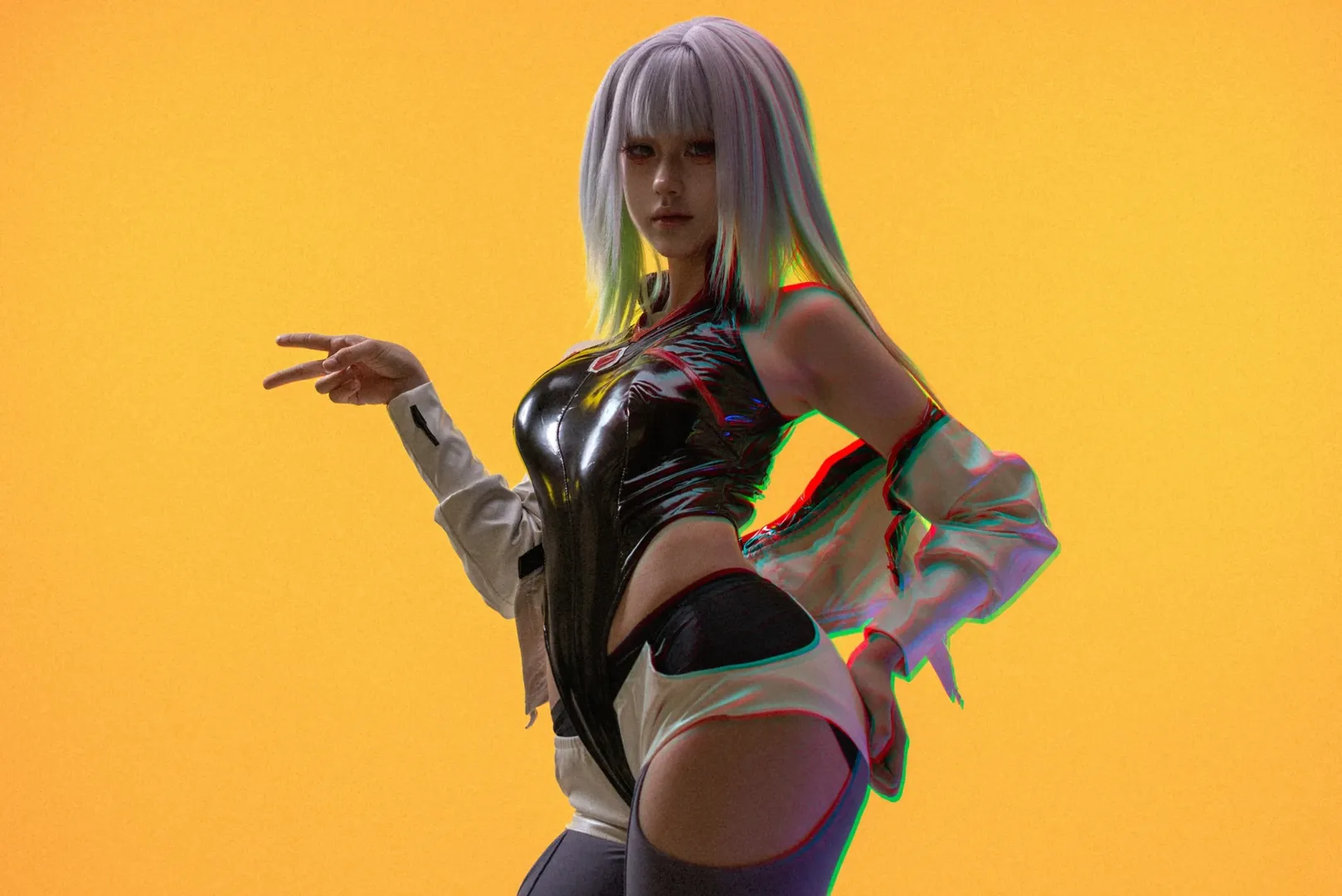 【露西cos】赛博朋克2077的暗夜特工 - 第 2 张