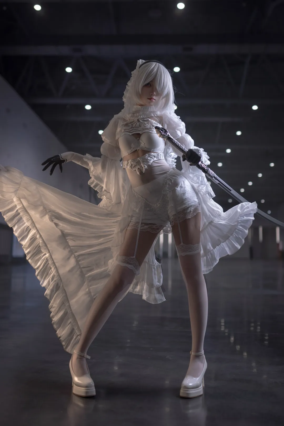 【2Bcos】尼尔机械纪元 白色哥特风战斗服拍摄记录 - 第 1 张
