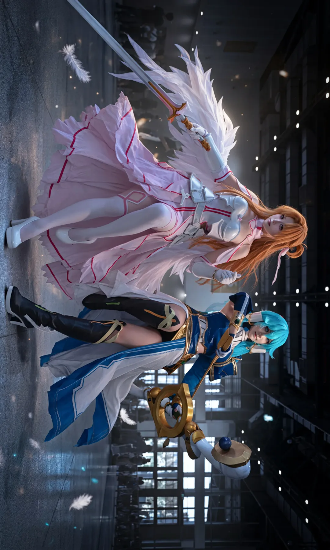【亚丝娜cos】刀剑神域UW创世神与太阳神诗乃的场照 - 第 1 张