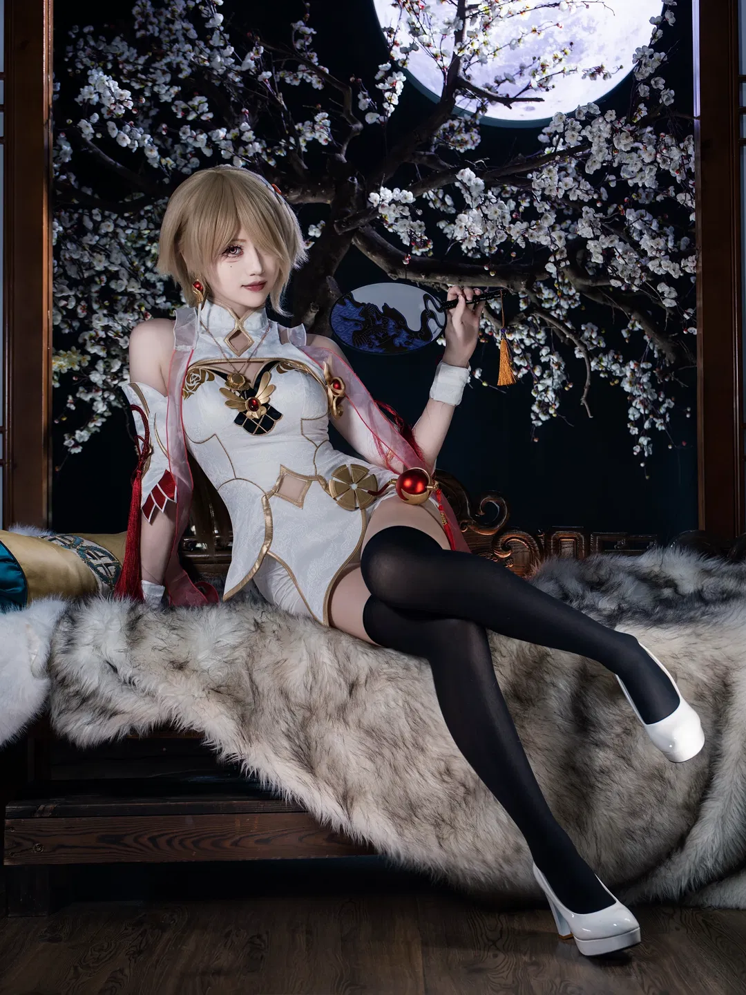 【丽塔洛丝薇瑟cos】崩坏3浣溪沙主题写真 - 第 1 张