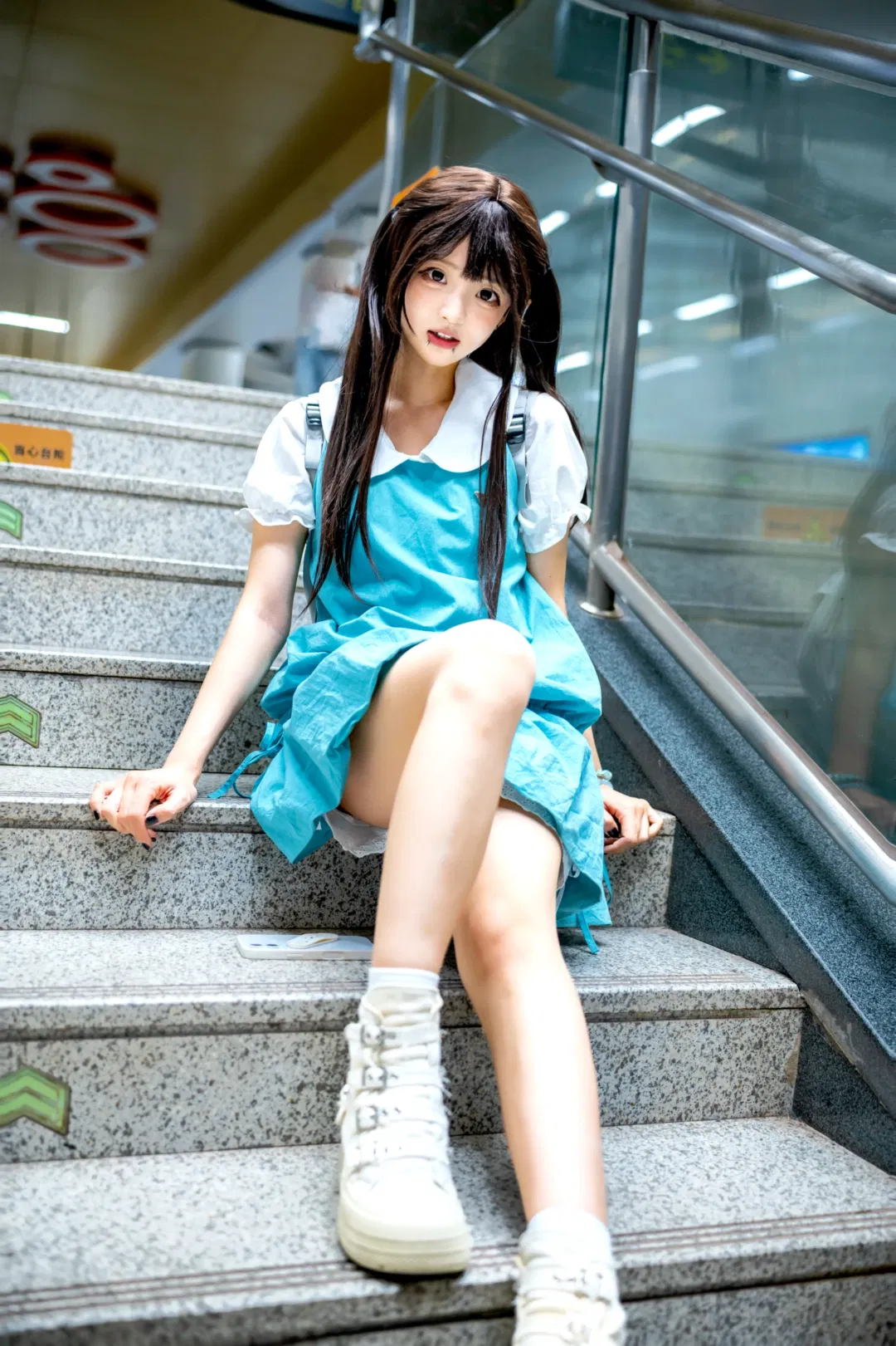 【熊熊勇闯异世界】水色元气少女的地铁日系随拍 - 第 2 张