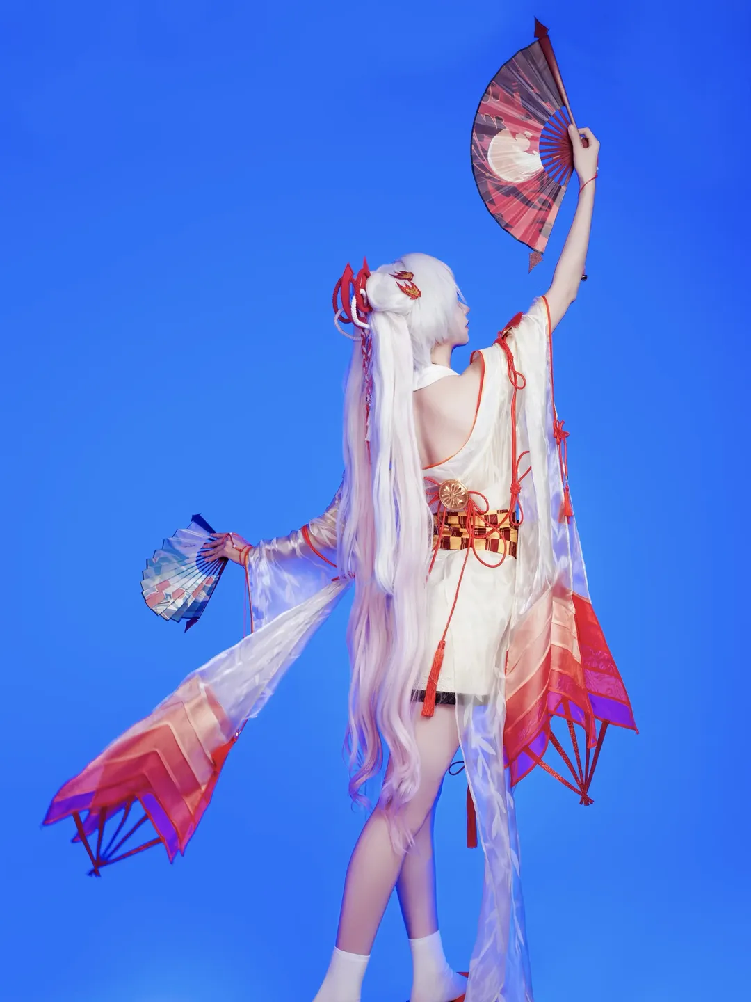 【不知火cos】阴阳师十周年，蓝色幕布下的和风之舞 - 第 1 张