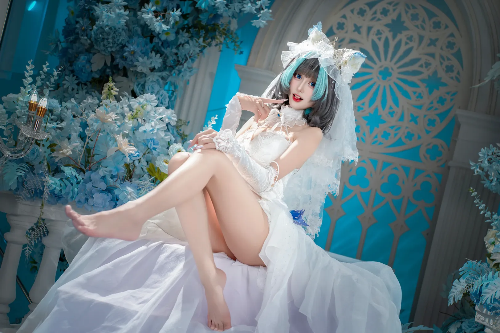 【柴郡cos】碧藍航線：藍白交織的水光夢幻 - 第 3 張