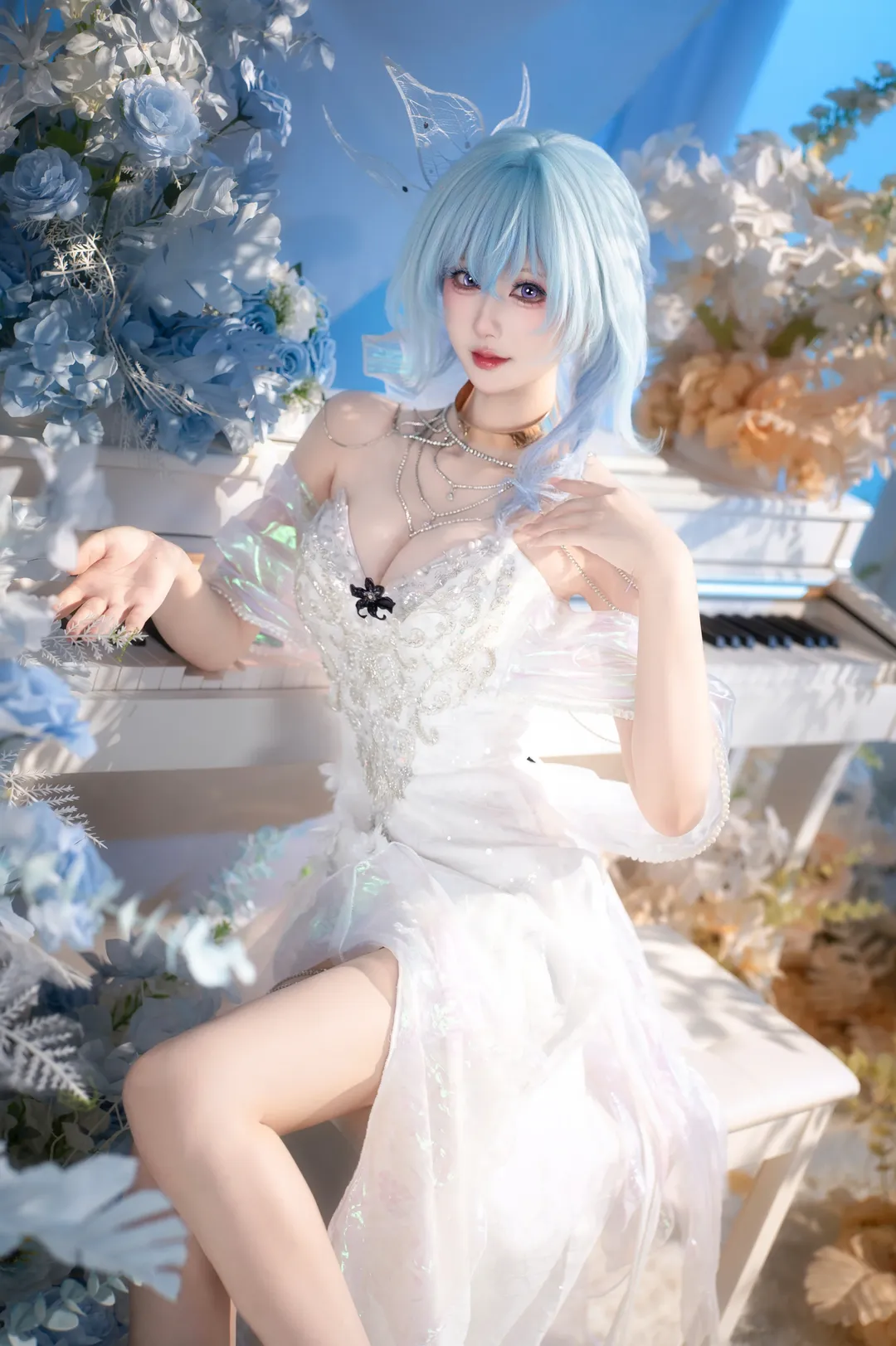 【守岸人cos】鳴潮白紗裙下的夢幻棚拍記錄 - 第 3 張