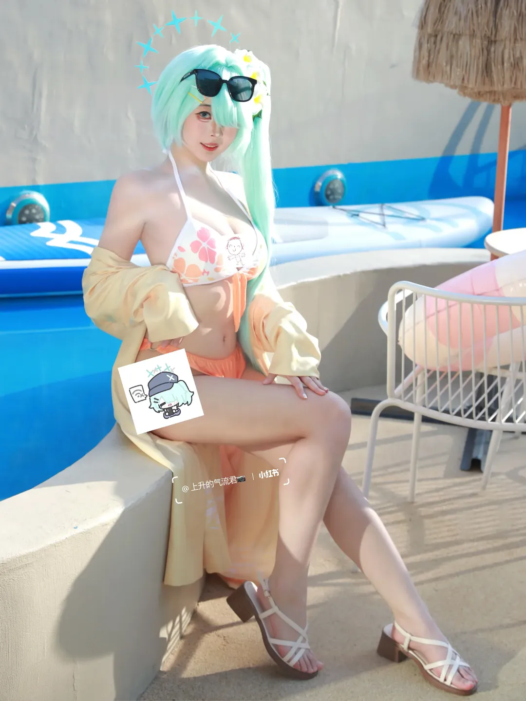 【槌永日和cos】蔚蓝档案大连夏日泳装外拍记录 - 第 1 张