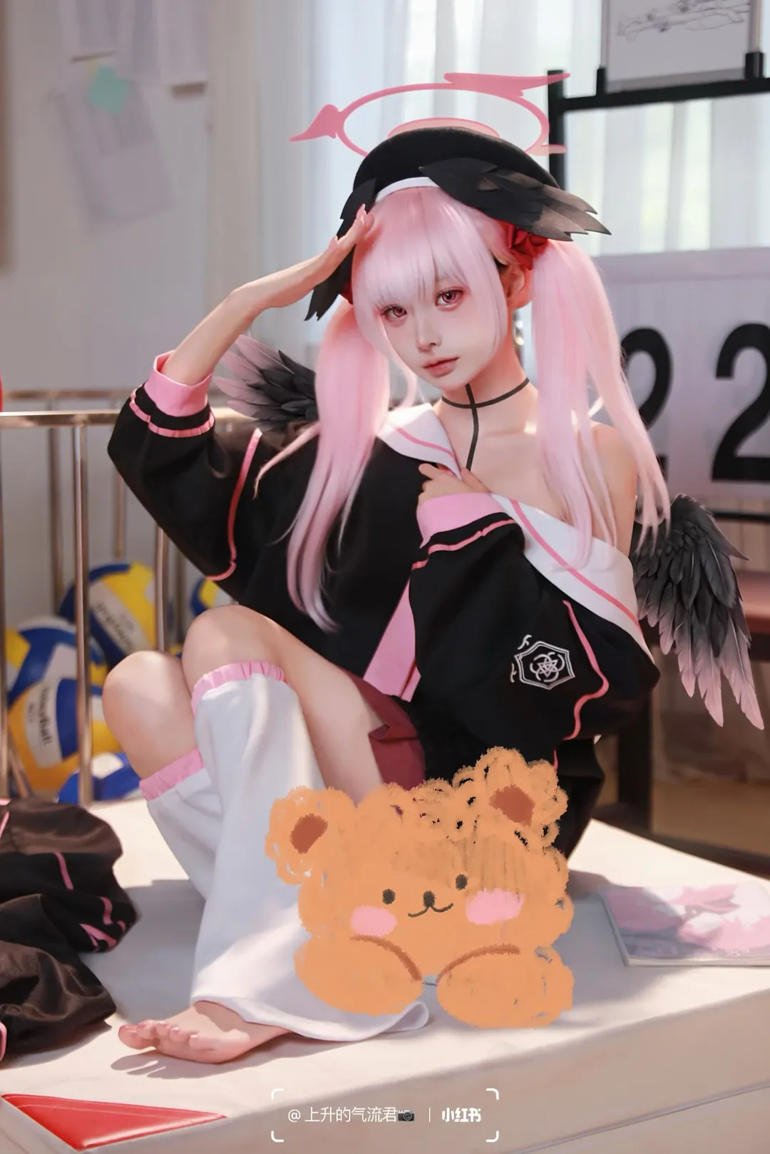 【下江小春cos】蔚蓝档案的粉发小恶魔 - 第 2 张