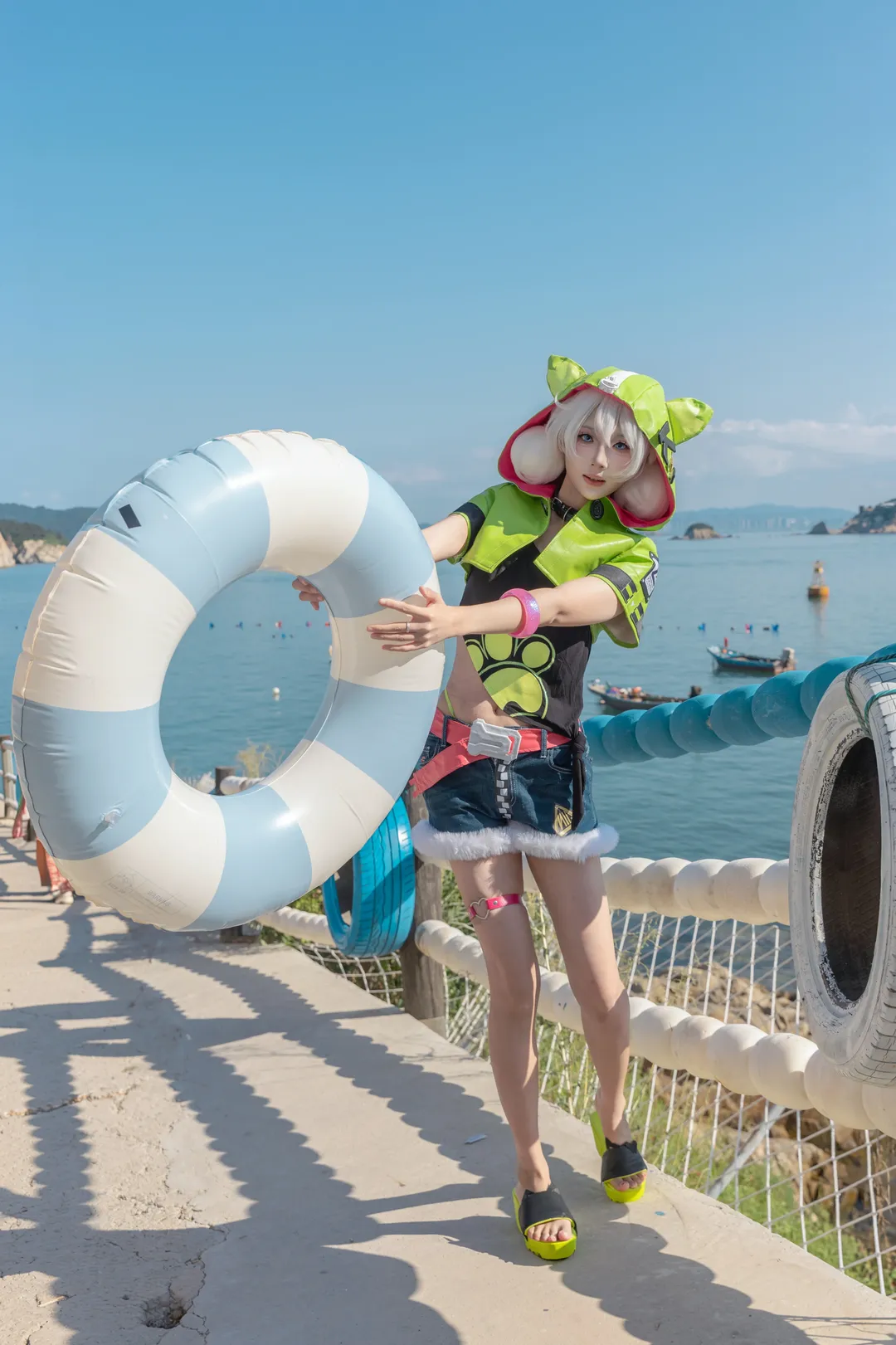 【琪亚娜cos】崩坏三青柠汽水夏日海边拍摄 - 第 1 张