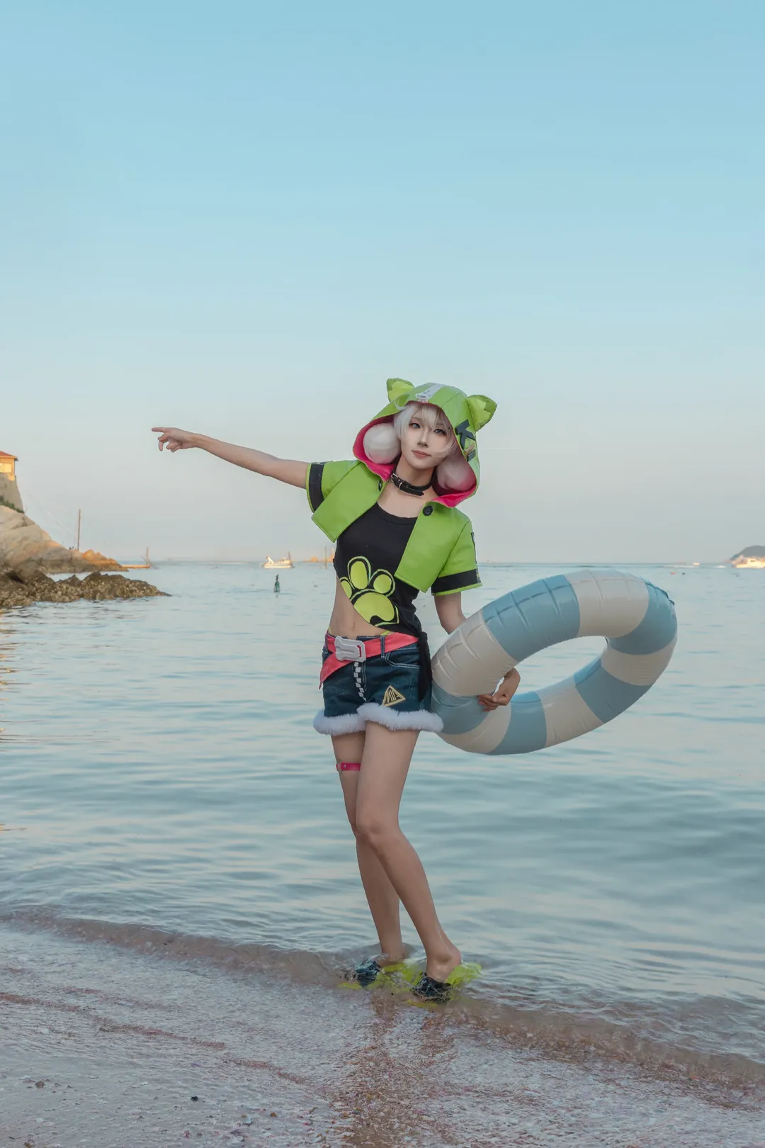 【琪亚娜cos】崩坏三青柠汽水夏日海边拍摄 - 第 2 张