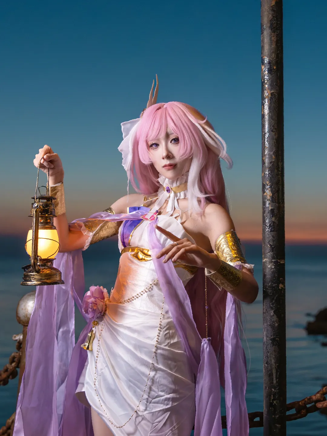 【愛莉希雅cos】崩壞三的花鈴律曲，海邊提燈夜遊 - 第 1 張