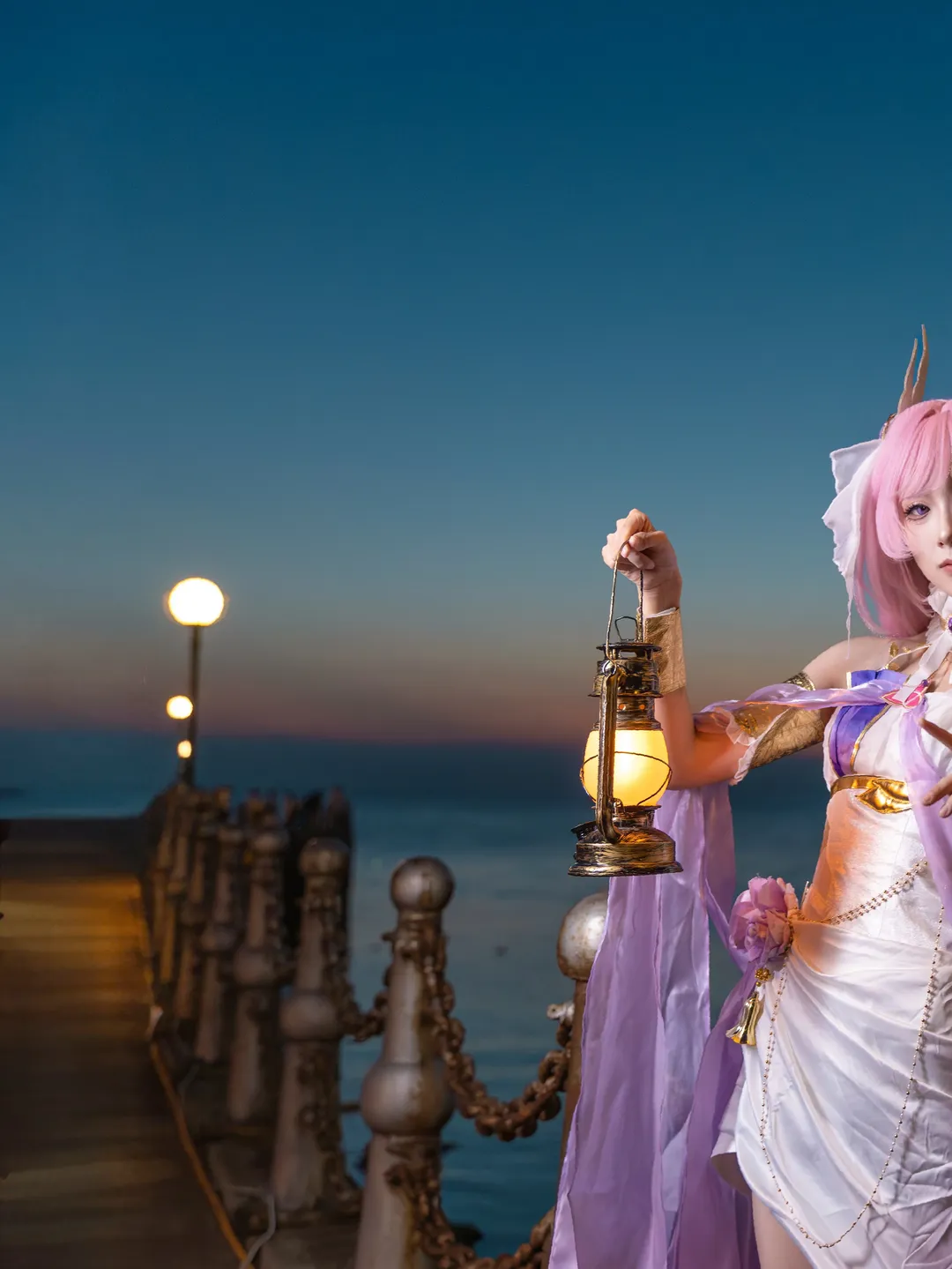 【愛莉希雅cos】崩壞三的花鈴律曲，海邊提燈夜遊 - 第 2 張