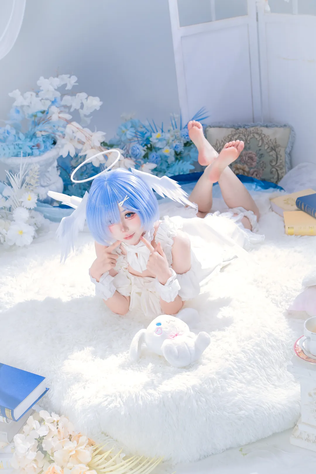 【蕾姆cos】純白天使與睡衣的夢幻結合 - 第 2 張