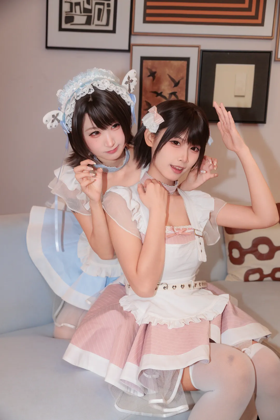 双倍甜妹女仆装居家写真记录 - 第 4 张