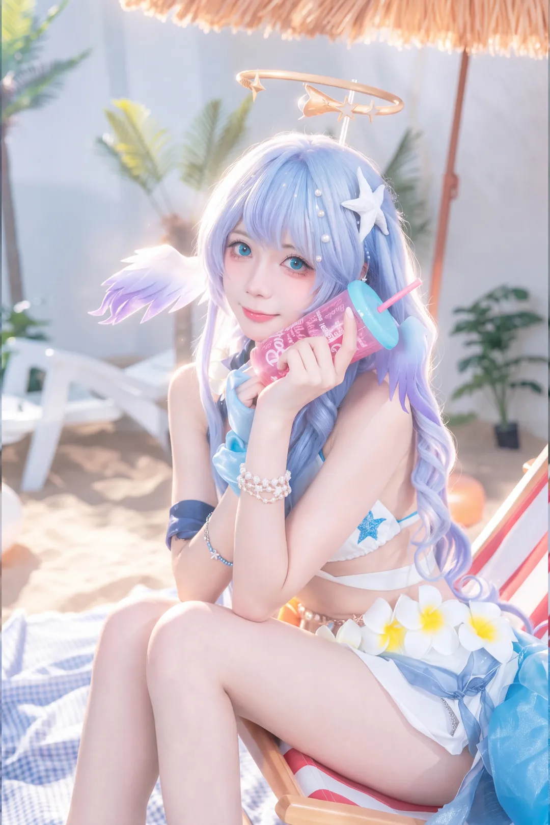 【知更鸟cos】阳光沙滩晴歌，崩坏星穹铁道的夏日节奏 - 第 1 张