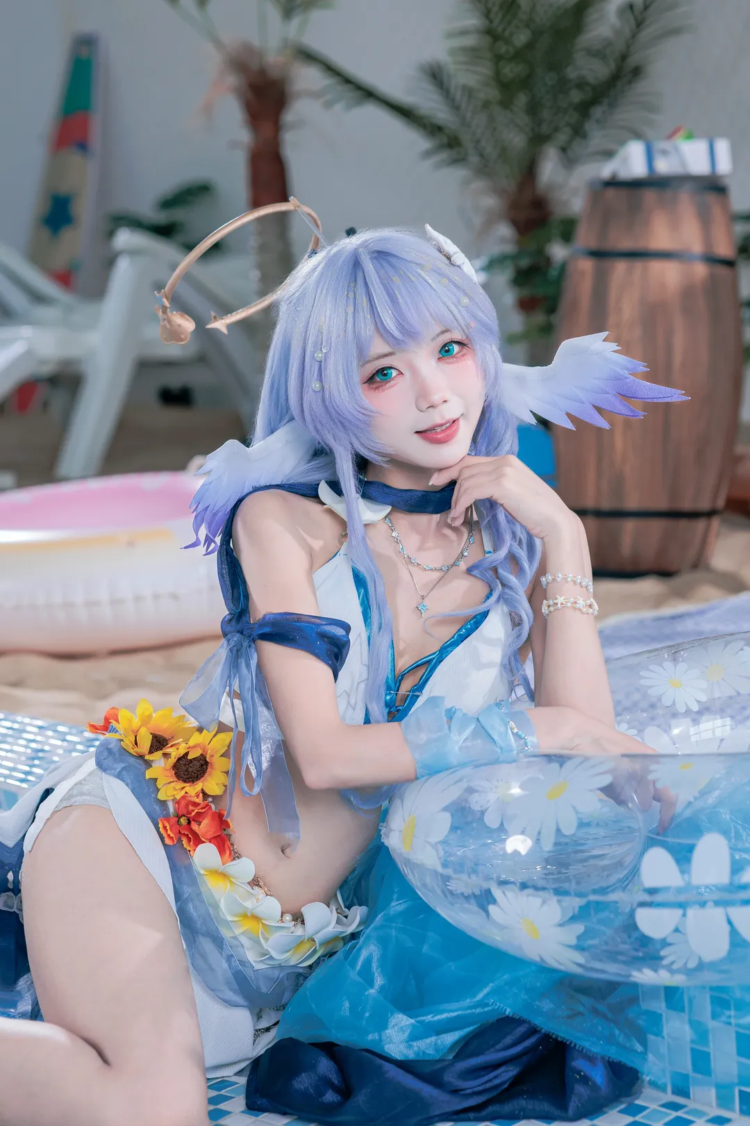 【知更鸟cos】浅蓝梦境，夏日限定的晴歌 - 第 1 张