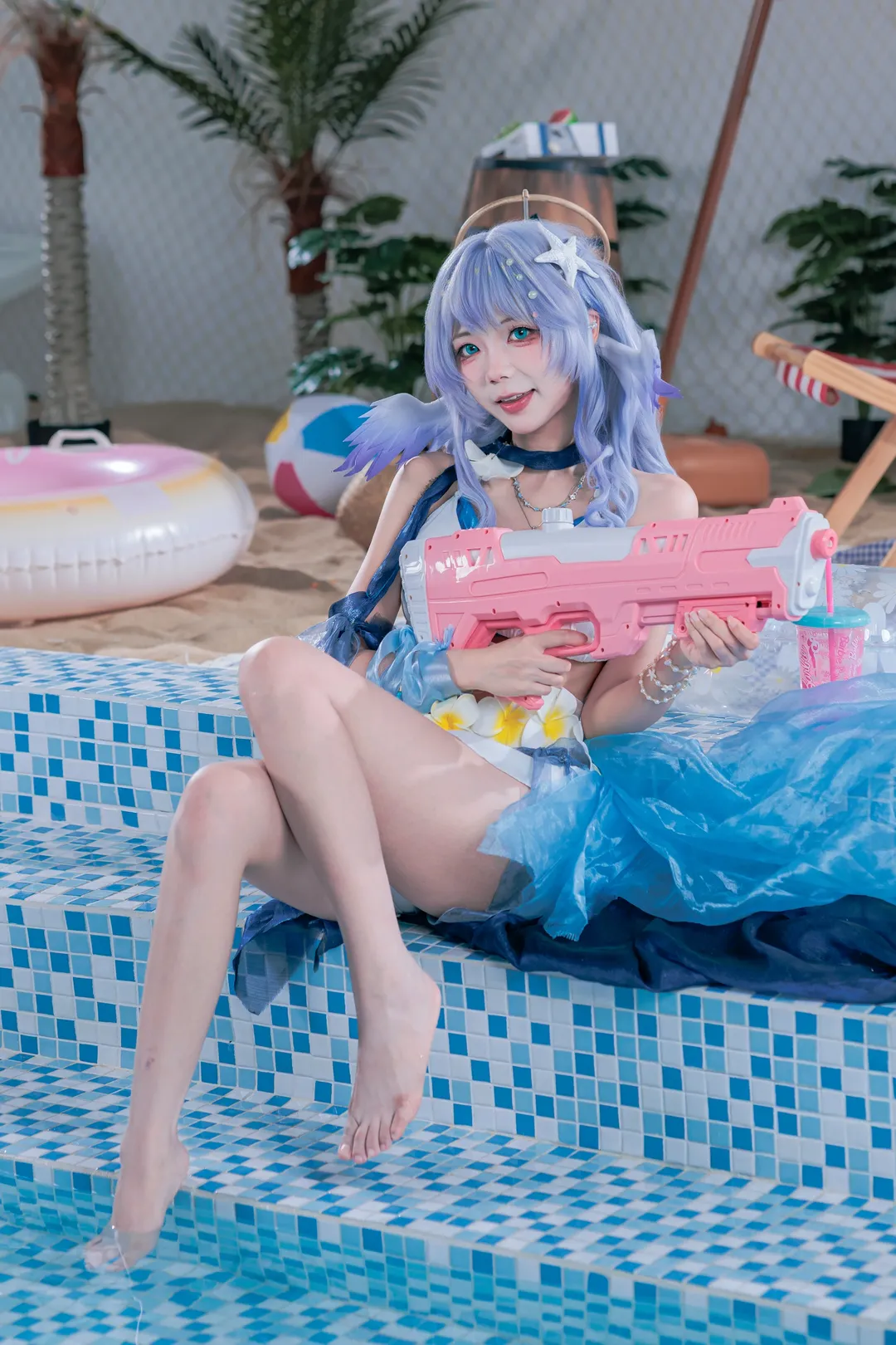 【知更鸟cos】浅蓝梦境，夏日限定的晴歌 - 第 2 张