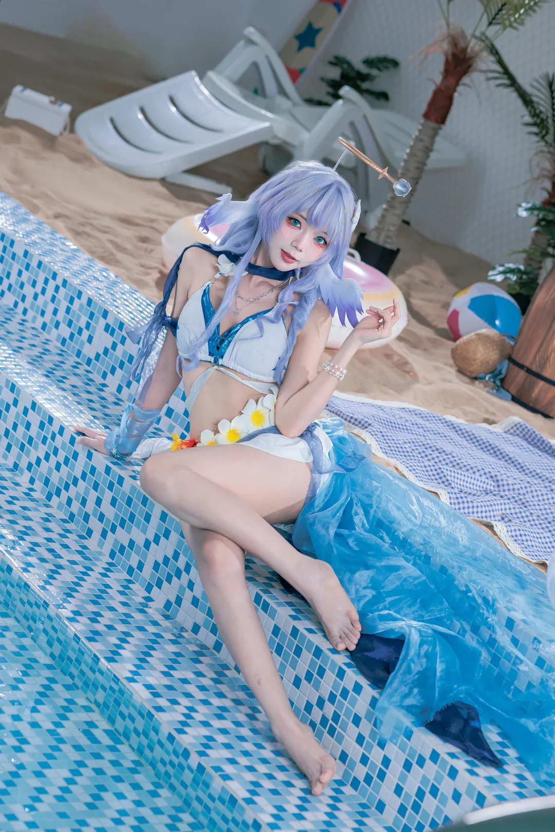 【知更鸟cos】浅蓝梦境，夏日限定的晴歌 - 第 3 张