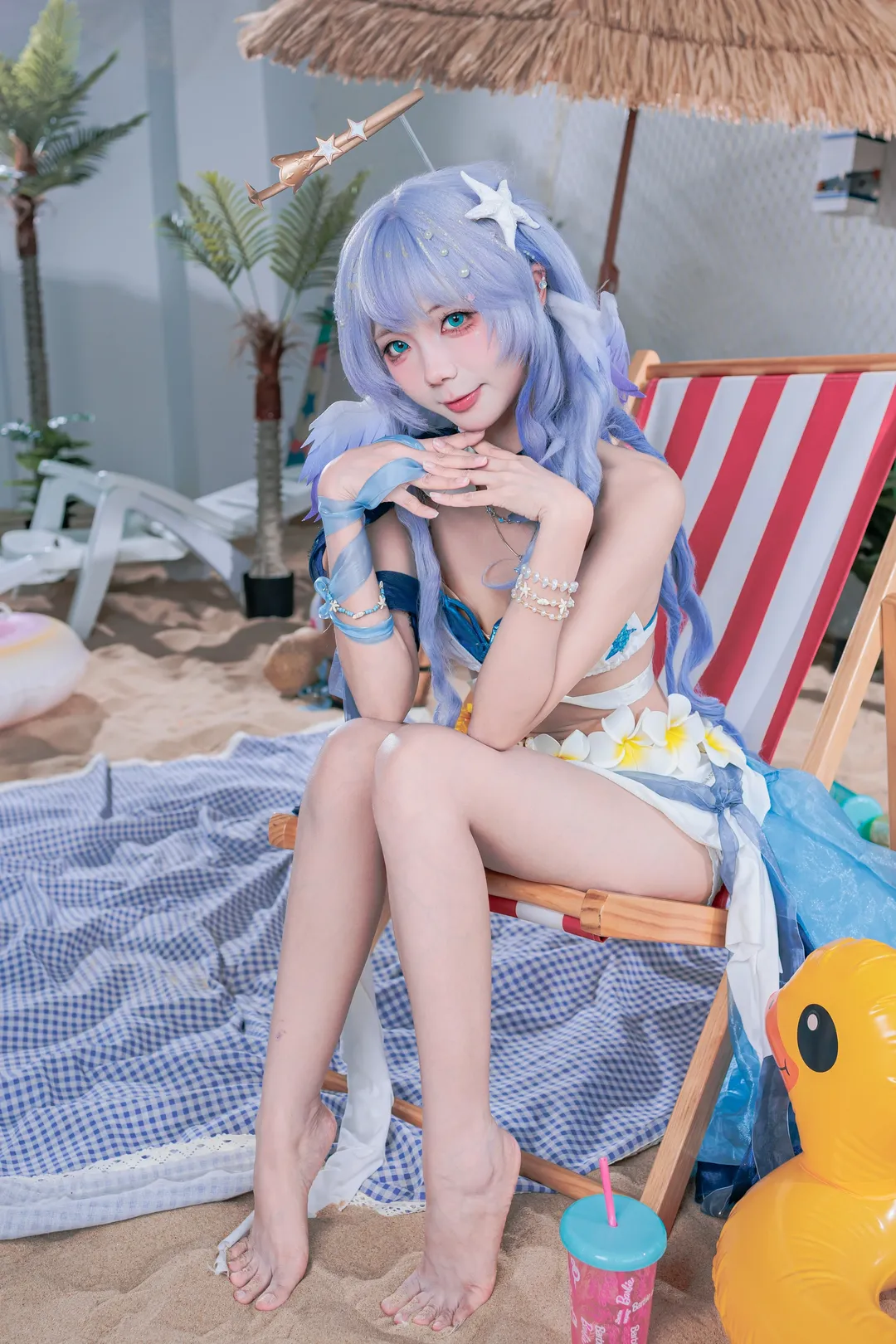 【知更鸟cos】浅蓝梦境，夏日限定的晴歌 - 第 4 张