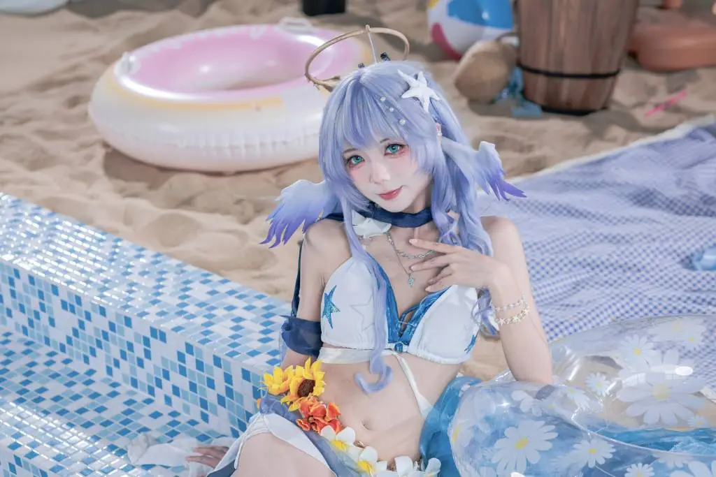 【知更鸟cos】崩坏星穹铁道晴歌造型的夏日海边之旅 - 第 4 张